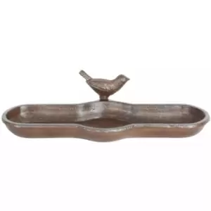 Image of Esschert Design Bird Bath Cast Iron- Brown