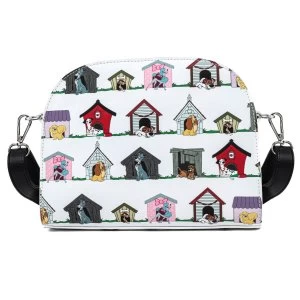 Image of Loungefly Disney Dog Houses Aop Crossbody Bag