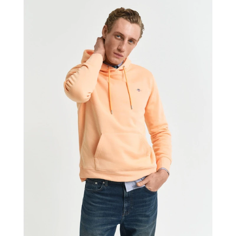 Image of Gant Regular-Fit Shield Hoodie Orange male L