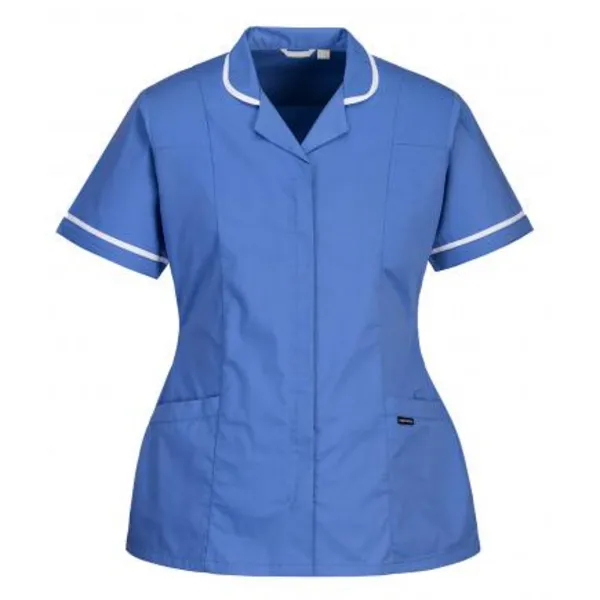 Image of Portwest Womens Stretch Classic Healthcare Tunic LW17HBRM Colour: Blue