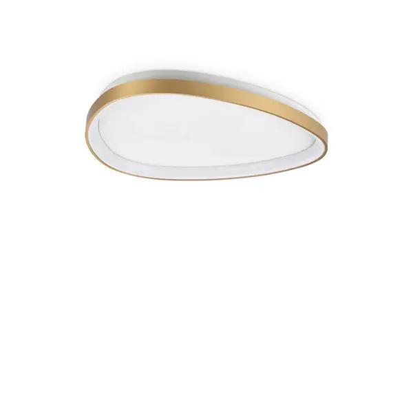 Image of Gemini 61cm DALI Integrated LED Semi Flush Light Brass 3650Lm 3000K