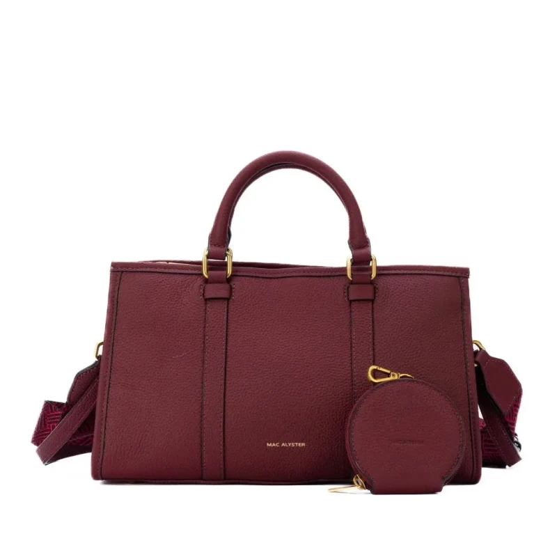 Image of Mac Alyster Bowling handbag For Her Mac Alyster Giulia Rouge Female TU