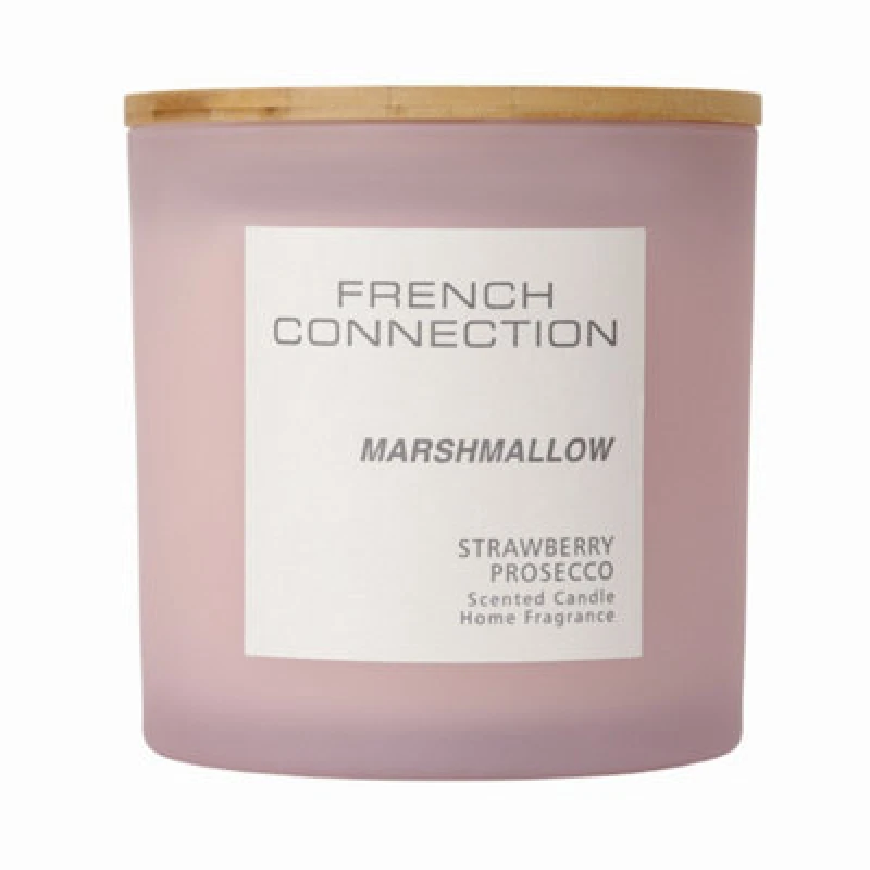 Image of French Connection Pastel Range Strawberry Prosecco Candle 1.5KG Clear