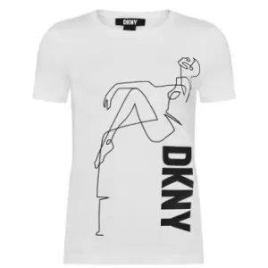 Image of DKNY Outline T Shirt - White