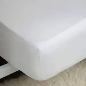 Image of Belledorm 200 Thread Count 100% Egyptian Cotton 15" Extra Deep Fitted Sheet, White, Double