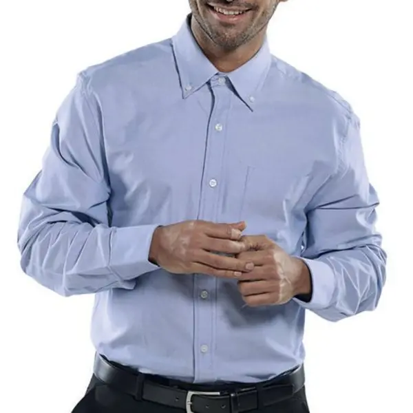 Image of Beeswift Beeswift Oxford Long Sleeve Shirt Blue 18 OXSLSB18