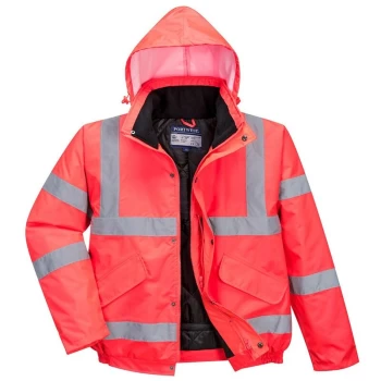 Image of Portwest - S463RERL - sz L Hi-Vis Bomber Jacket - Red
