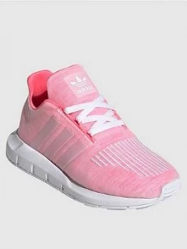 Image of adidas Originals Childrens Swift Run Trainers - Red, Size 2