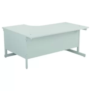 Image of Jemini Radial Right Hand Cantilever Desk 1800x1200x730mm White/White KF802179