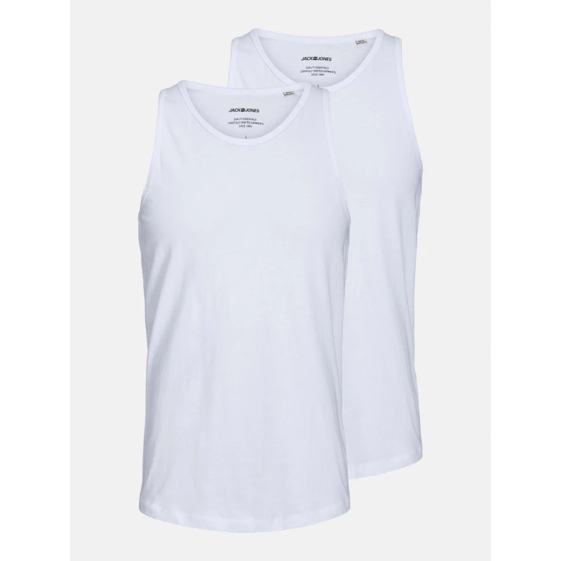 Image of Jack and Jones Mens 2-Pack Vest White male M