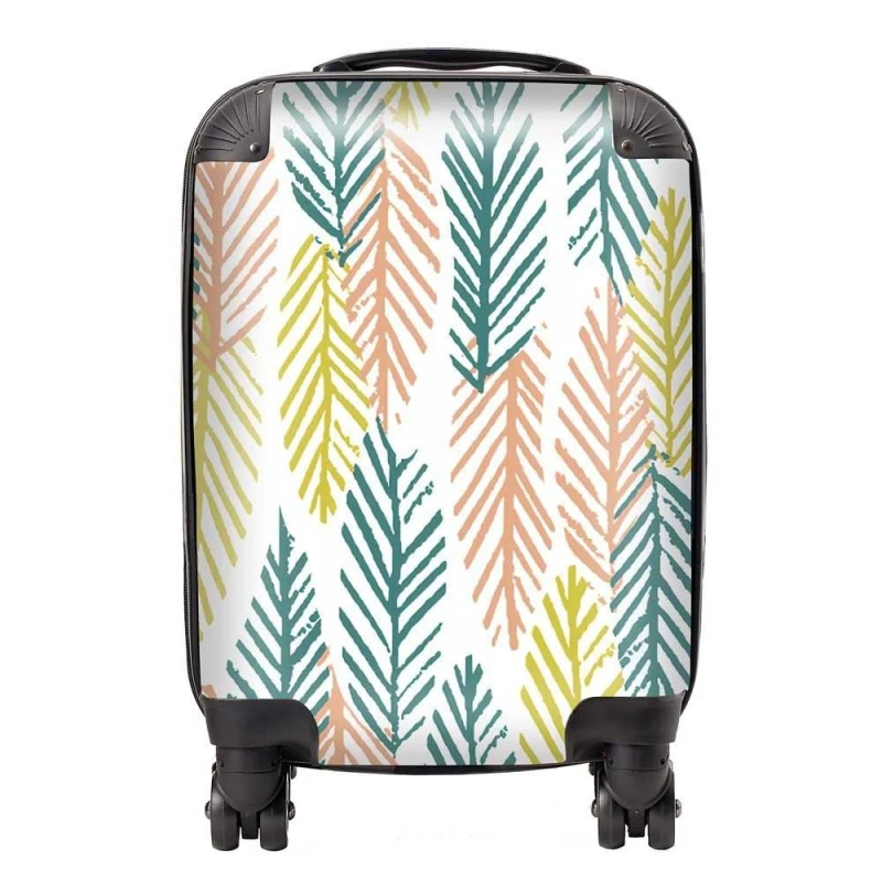 Image of Warren Reed - Designer Scandinavian Style Foliage Suitcase in Green Size: Cabin Green Unisex Cabin
