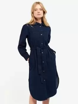 Image of Barbour Adria Denim Long Sleeve Dress - Blue