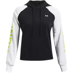 Image of Under Armour Fleece Colour Block Hoodie Womens - Black