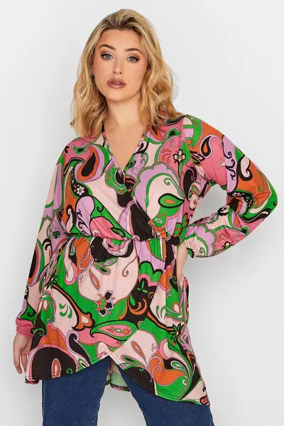 Image of Yours Wrap Top Pink