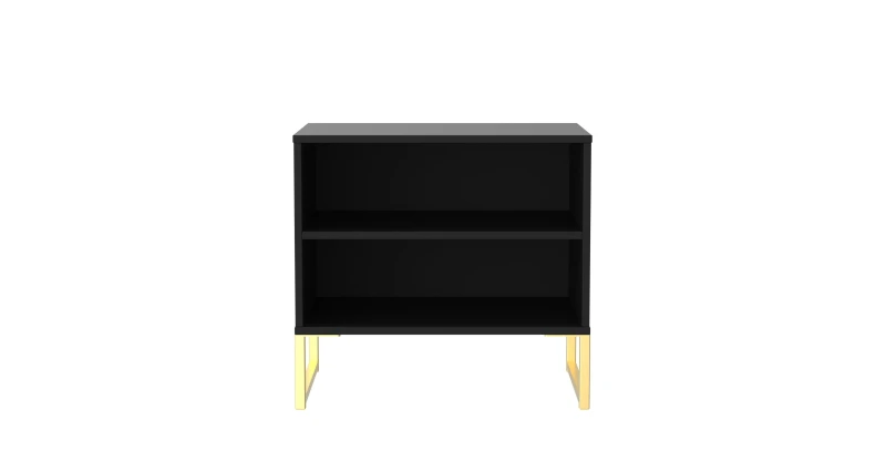 Image of Madrid Double Open Unit In Black Ash (Ready Assembled)