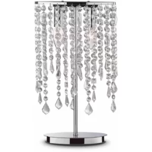 Image of Chrome table lamp RAIN CLEAR 2 bulbs