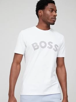 Image of BOSS Naps Logo T-Shirt - White, Size S, Men