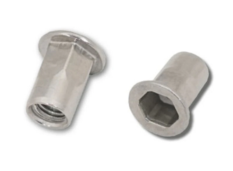 Image of Jrp Riveting Products M6 X 15.5 A2 St.stl Flat Head Rivet Nuts - Jrprnssfhph0635 - Box Of 500