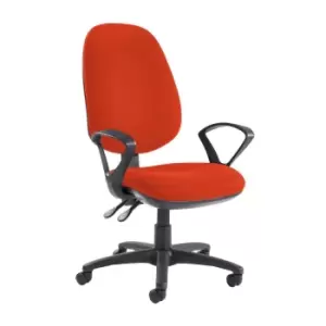 Image of Dams MTO Jota Extra High Back Operator Chair with Fixed Arms - Lombok Green