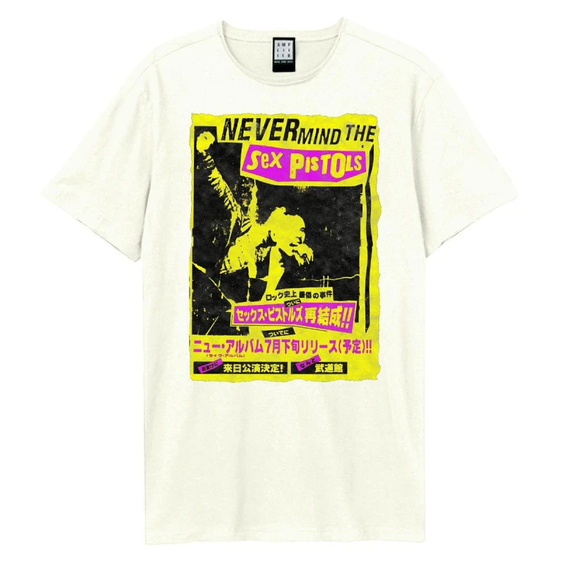 Image of Amplified Amplified Men Nevermind Sex Pistols T-Shirt in White Size: X-Small White XS Male 5063377026269