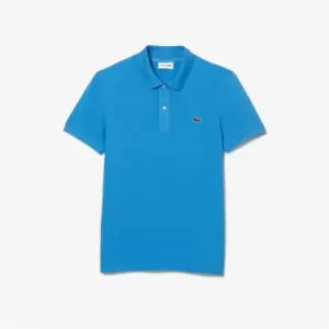 Image of Lacoste Short Sleeve Logo Polo Shirt - Blue