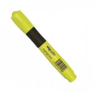 Image of Ergo-Brite Ergonomic Highlighter Pen Yellow (Pack of 10) JN69979