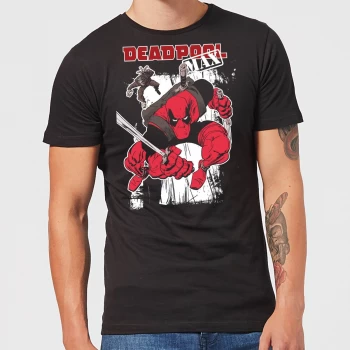 Image of Marvel Deadpool Max Mens T-Shirt - Black - 5XL