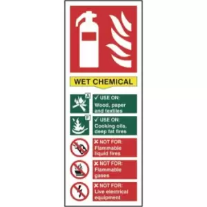 Image of Fire Extinguisher: Wet Chemical - Sign - PVC (82 x 202mm)