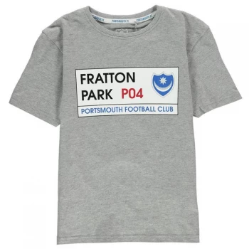 Image of Team Graphic T Shirt Junior Boys - Grey Marl