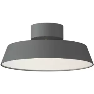 Image of Nordlux Kaito Dimmable Integrated LED Semi Flush Light Grey 3000K