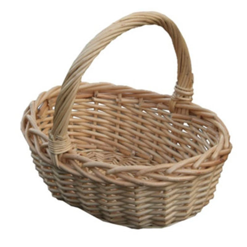 Image of Red Hamper S015/home Wicker Childs Oval Shopping Basket