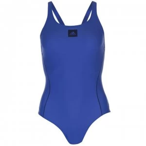Image of adidas adidas Womens Must Haves Fit Solid Swimsuit - Hi Res Blue