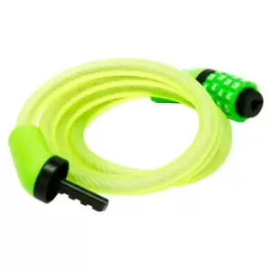 Image of Rolson Combination Bike Lock, Lime Green