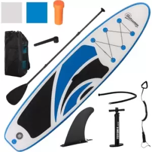 Image of Outsunny - 10ft Inflatable Paddle Stand Up Board, Adjustable Paddle Non-Slip Deck