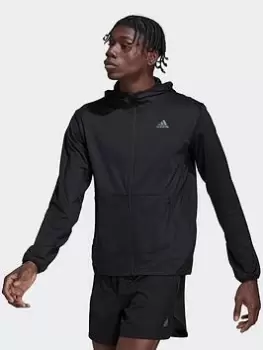 Image of adidas Hiit Training Full-zip Hoodie, Black, Size L, Men