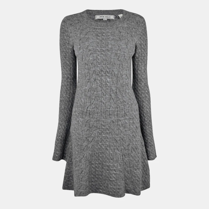 Image of Jack Wills Cable Mini Dress - Grey Grey 6