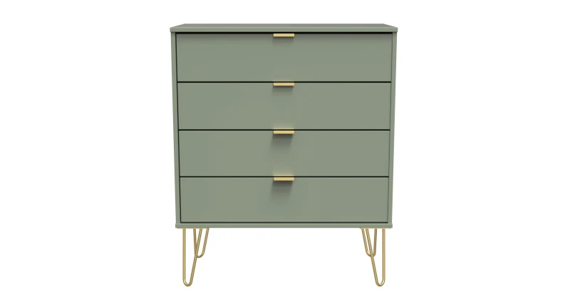 Image of Fuji 4 Drawer Chest In Reed Green (Ready Assembled)
