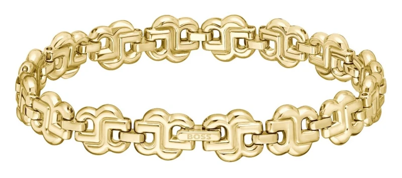 Image of BOSS 1580741 Ladies Double B Gold Strand Bracelet Jewellery
