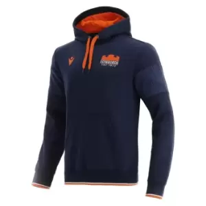 Image of Macron Edinburgh Rugby Hoodie Mens - Blue