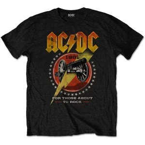 Image of AC/DC - For Those About To Rock 81 Unisex Medium T-Shirt - Black