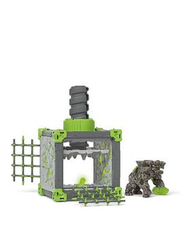 Image of SCHLEICH ELDRADOR Creatures BattleCave Steinschlager 42734 Set aus ELDRADOR Battle Cave mit Monster Schraubwand Gitter & Kristall Cave zur Are