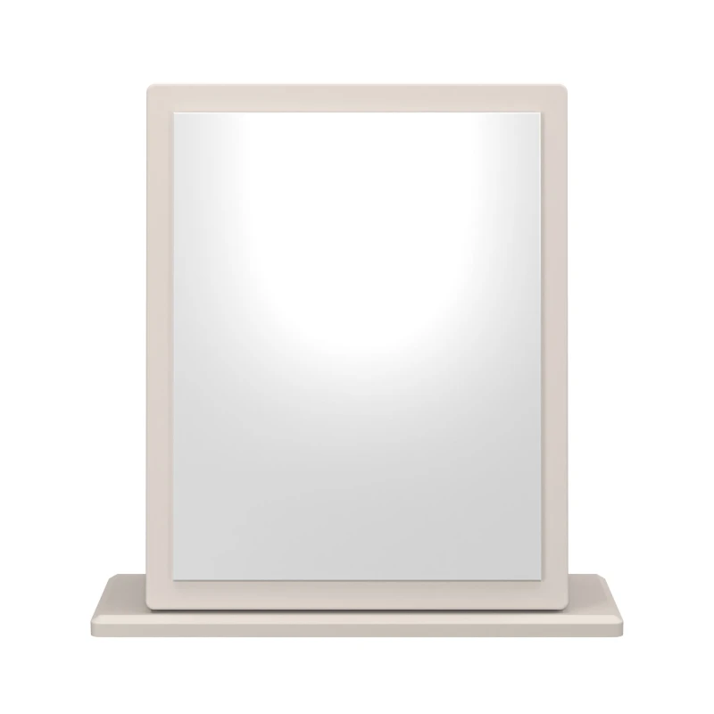 Image of Santander Beige Rectangular Freestanding Framed Mirror, (H)50Cm (W)47.8Cm