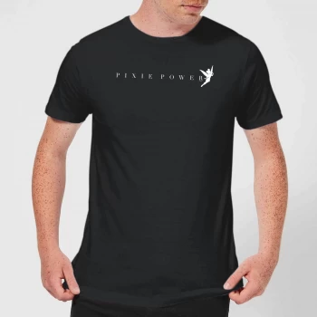 Image of Disney Peter Pan Tinkerbell Pixie Power Mens T-Shirt - Black - 3XL - Black
