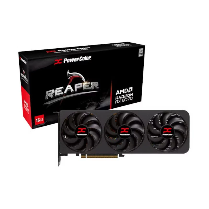 Image of PowerColor RX 9070 OC 16GB Reaper GDDR6 Graphics Card - RX9070 16G-A