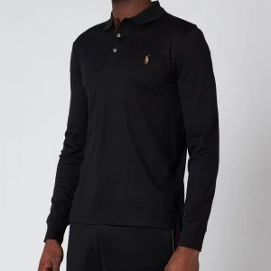 Image of Polo Ralph Lauren Mens Interlock Long Sleeve Polo Shirt - Polo Black - M
