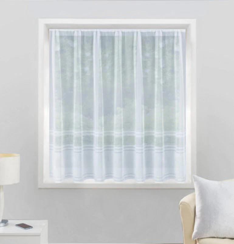 Image of Tyrone Textiles Hudson Stripe Lace Net Cut Panel (500 X 183Cm)