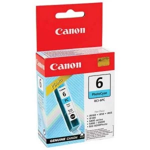Image of Canon BCI6 Photo Cyan Ink Cartridge