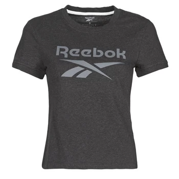Image of Reebok Classic TE TEXTURE LOGO TEE womens T shirt in Black - Sizes S,L,XS