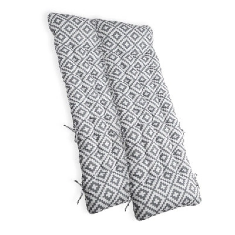 Image of OHS OHS 2 x Gravity Chair Seat Cushion Filled Outdoor Garden Water Resistant in Light Grey Light Grey One Size Unisex 5027434230549