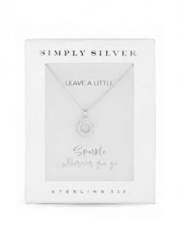 Image of Simply Silver Sterling Silver 925 Cubic Zirconia Open Pendant